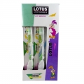 Lotus Soft Rounded Puffy Bristles Cone Head Kids Toothbrush Set Of 12 pcs